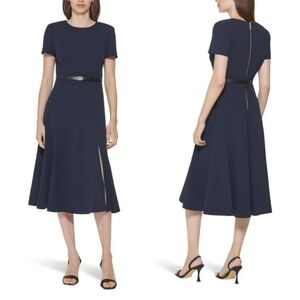Calvin Klein A-line midi dress